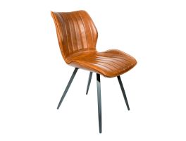 Bluebone Alfa Vegan Leather Dining Chair Tan (x2)
