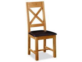 Monterrey Cross Back Dining Chair with PU Seat