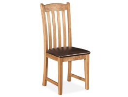 Monterrey Cross Back Dining Chair with Wooden Seat