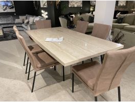 Clearance Stone International Table & 6 Chairs