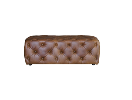 Alexander & James Button Footstool Large Footstool upholstered in CAL Tan leather 