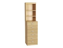 Home Office Six Drawer Unit With OSA Hutch
