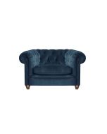 Alexander & James Abraham Junior Chair upholstered in Plush Velvet Brinjal fabric with Weathered Oak feet