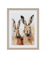 Hattie & Harold Pair of Rabbits Framed Watercolour Picture