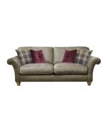 Alexander & James Blake 3 Seater Standard Back Sofa upholstered in Satchel Biscotti Leather