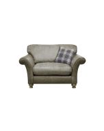 Alexander & James Blake Standard Back Snuggler Chair upholstered in Satchel Biscotti Leather