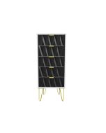 Diamond Black Matt 5 Drawer Locker