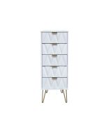 Diamond White 5 Drawer Locker