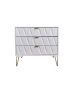 Diamond White 3 Drawer Chest