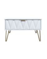 Diamond White 1 Drawer Midi Chest