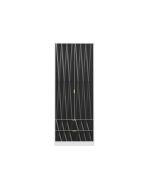 Diamond Black Matt 2 Drawer Wardrobe