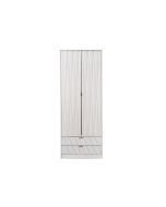 Diamond White 2 Drawer Wardrobe