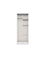 Diamond Black Matt Open Shelf Wardrobe