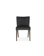 Brienne Gun Metal Velvet Low Back Chair (Pair)