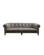 Alexander & James Luisa 3 Seater Sofa furnished in Soul Chocolate leather with Dark Wood feet