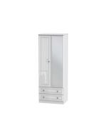 Pembroke Tall 2 Drawer Mirror Wardrobe