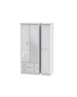 Pembroke Tall Triple 2 Drawer Mirror Wardrobe