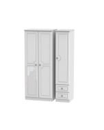 Pembroke Tall Triple Plain Wardrobe & Drawer