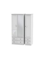 Pembroke Tall Triple 2 Drawer Mirror Wardrobe & Drawer