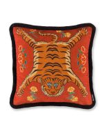 Paloma Home Tibetan Tiger Red Feather Filled Cushion