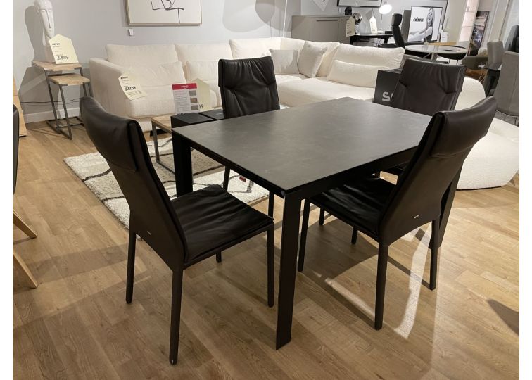 Clearance Calligaris Duca Fixed Top Dining Table 4 Chairs