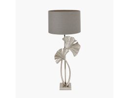 Gingko Shiny Champagne Metal Tall Leaf Table Lamp