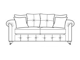 Alstons Venetian 3 Seater Sofa Pillow Back