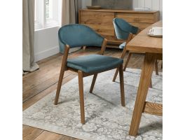 Shoreditch Upholstered Dining Chair Azure Velvet