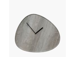 Grey Oak Veneer Tear Wall Clock