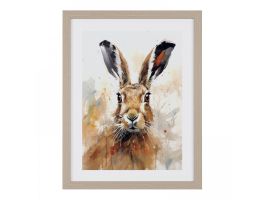 Hadley Framed Rabbit Watercolour Picture