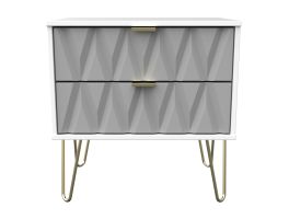 Diamond Shadow 2 Drawer Midi Chest