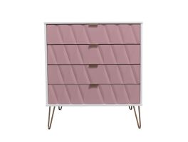 Diamond Kobe Pink 4 Drawer Chest