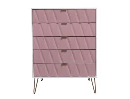 Diamond Kobe Pink 5 Drawer Chest