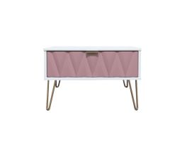 Diamond Kobe Pink 1 Drawer Midi Chest