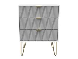 Diamond Shadow 3 Drawer Midi Chest