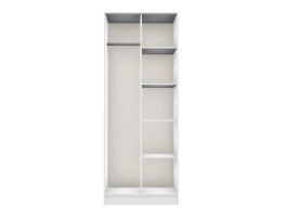 Diamond Black Matt Open Shelf Wardrobe