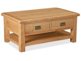 Monterrey Large Coffee Table with Drawer & Shelf