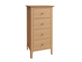 Scandi Bedroom 4 Drawer Narrow Chest