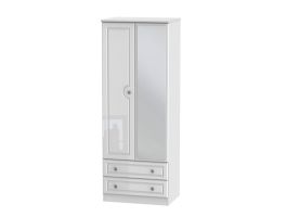 Pembroke Tall 2 Drawer Mirror Wardrobe