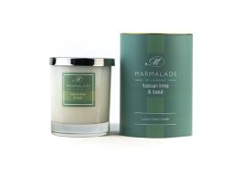 Marmalade of London Glass Jar Candle Tuscan Lime & Basil