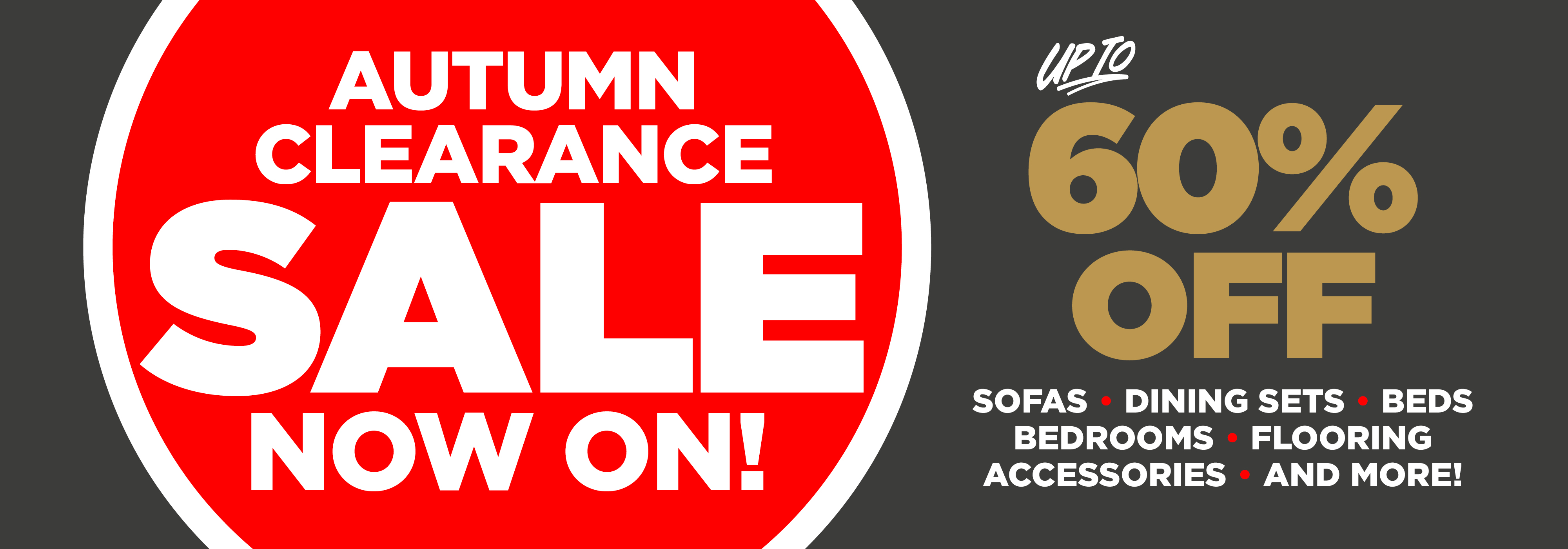 Taskers Autumn Clearance Sale Now On